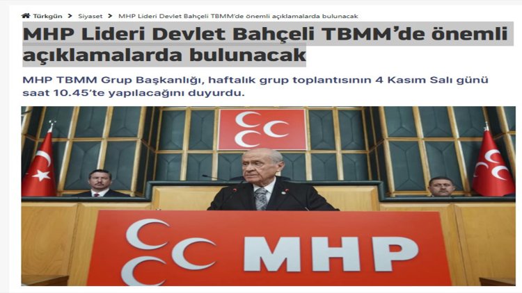 Devlet Bahçeli’nin yarın TBMM’de önemli açıklamalarda bulunacağı bildirildi