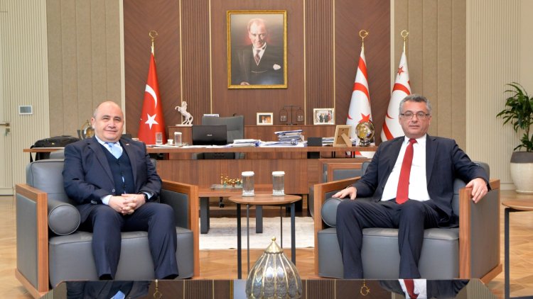 Cumhurbaşkanı Erhürman, Türkiye'nin Lefkoşa Büyükelçisi Ali Murat Başçeri’yi kabul etti
