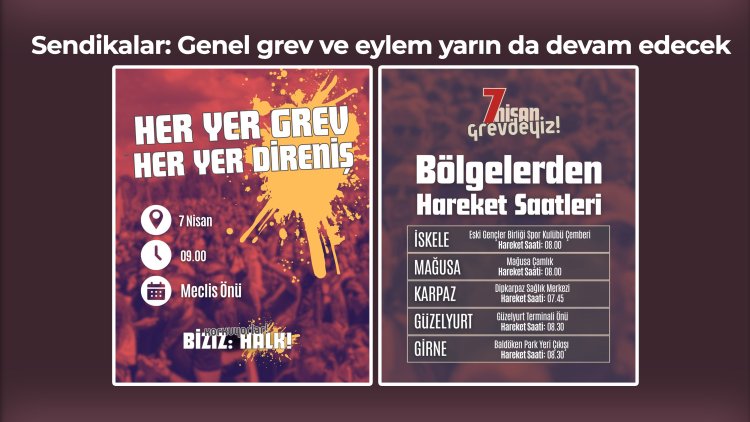 Sendikalar: Genel grev ve eylem yarın da devam edecek