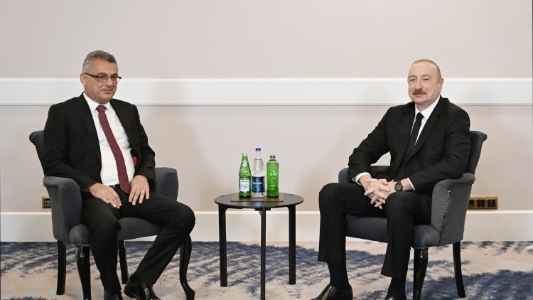 Cumhurbaşkanı Erhürman, Azerbaycan Cumhurbaşkanı İlham Aliyev ile görüştü