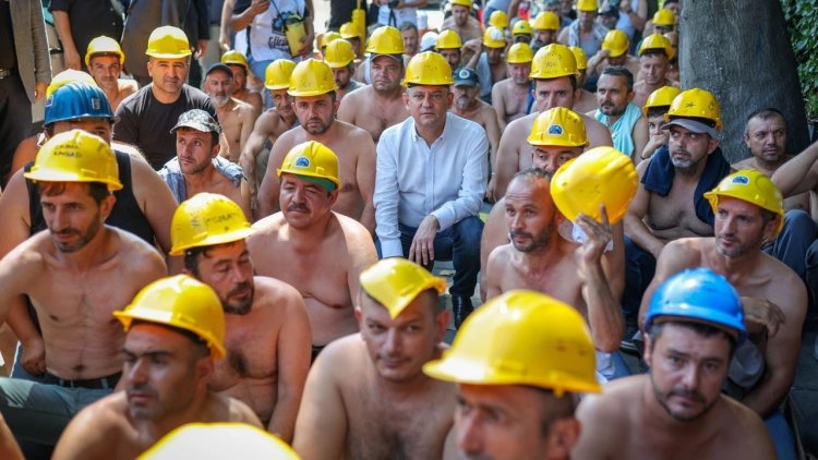 Türkiye: Özgür Özel, eylemdeki madencileri ziyaret etti