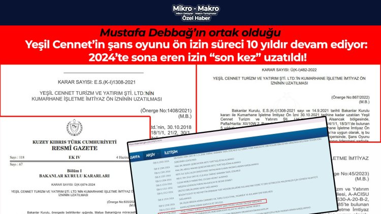 Debbağ’ın ortak olduğu Yeşil Cennet’in 10 yıllık şans oyunu ön izni: Sona eren izin “son kez” uzatıldı!
