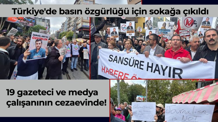 Türkiye'de basın özgürlüğü için sokağa çıkıldı: “Sansüre hayır, habere özgürlük”