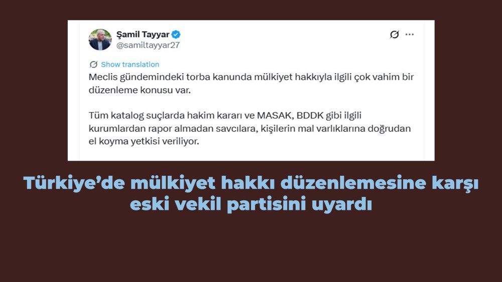 https://mikro-makro.net/turkiyede-mulkiyet-hakki-duzenlemesine-karsi-eski-vekil-partisini-uyardi