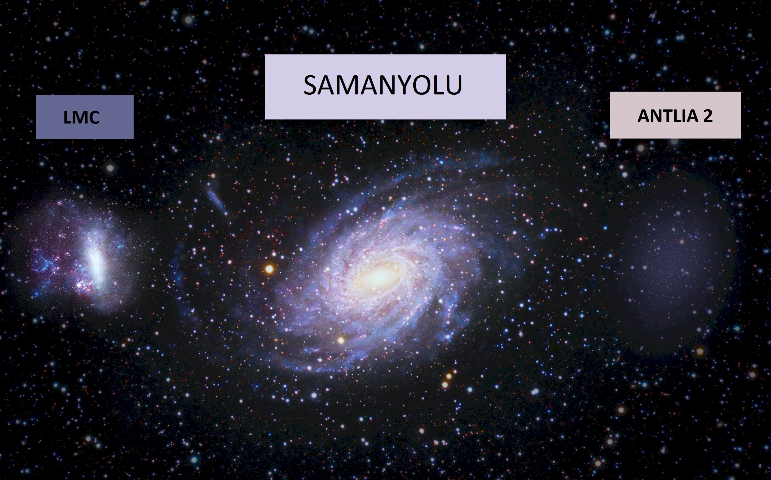 Uydumuz olan galaksi, içinde bulunduğumuz Samanyolu galaksisini büküyor