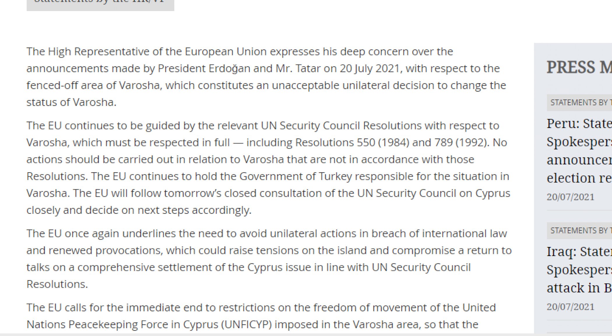 AB ve Borrell'den kapalı Maraş tepkisi