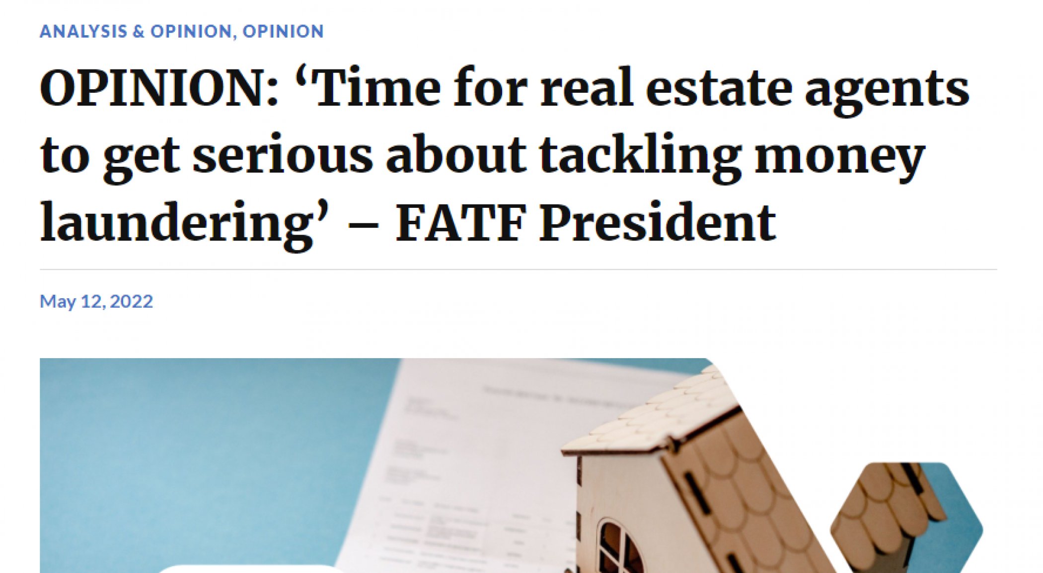 ‘Emlakçıların kara para aklamayı ciddiye almalarının zamanı geldi’