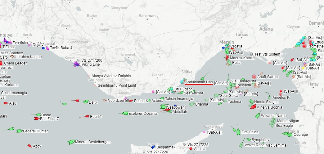 Abdülhamid Han sondaj gemisi Mersin Taşucu’na geri döndü