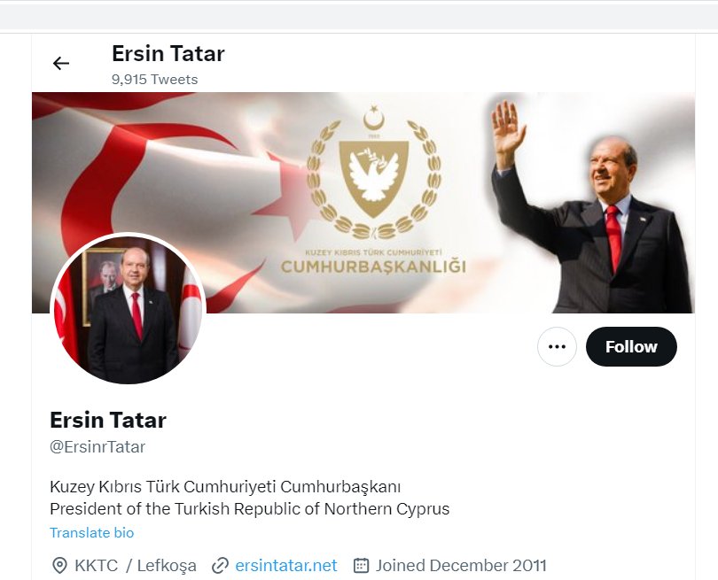 Twitter’ın KKTC Cumhurbaşkanı Ersin Tatar'ın resmi hesap rozetini kaldırdığı ileri sürülüyor
