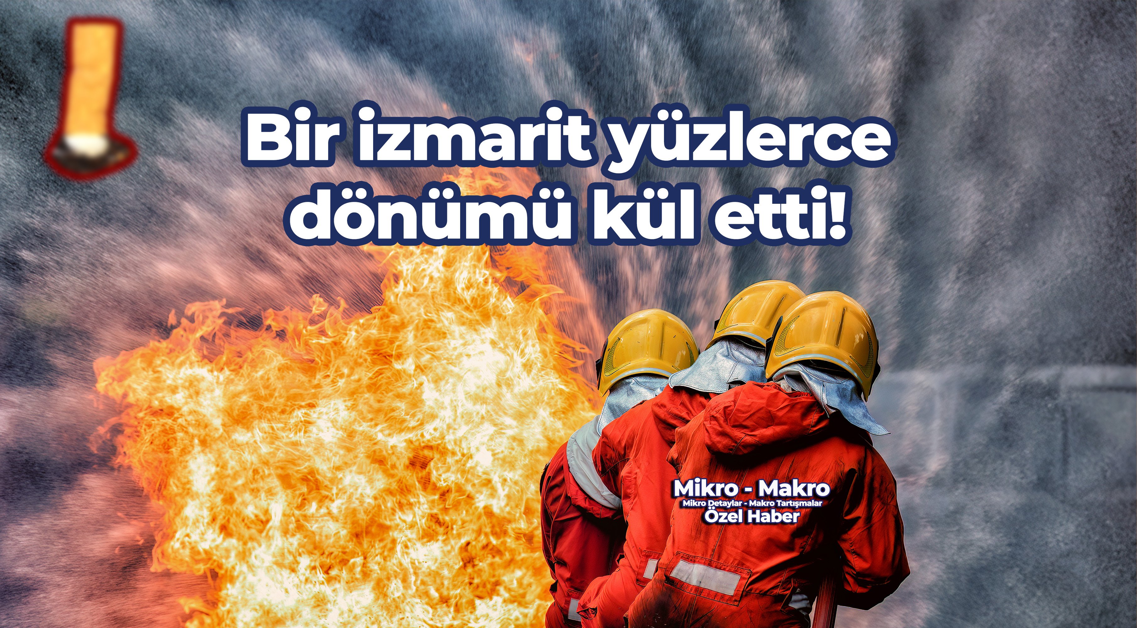 Bir izmarit yüzlerce dönümü kül etti