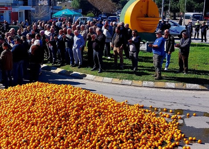 Narenciyeciler eylemde