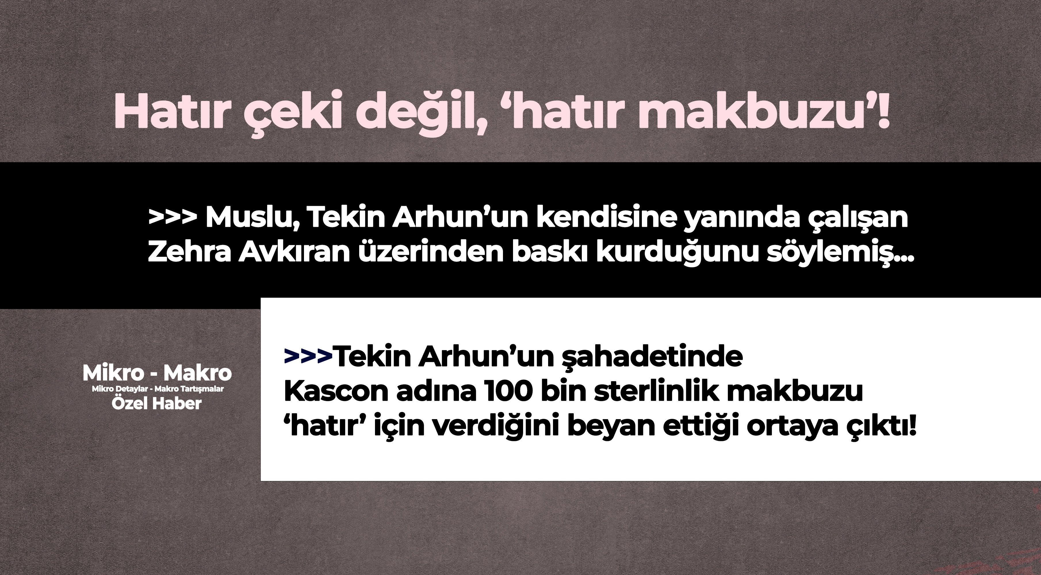 Hatır çeki değil, 'hatır makbuzu'!
