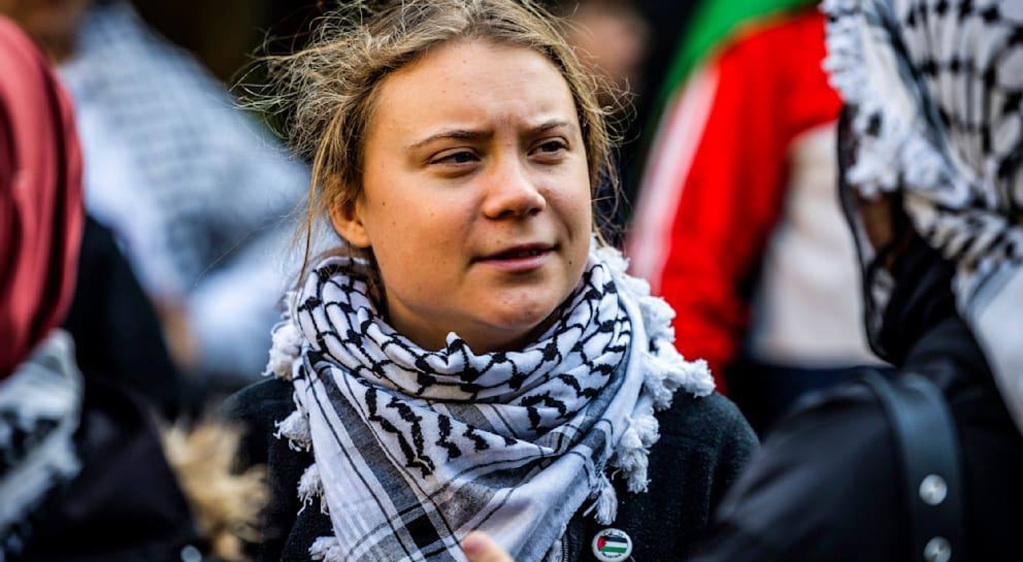 İklim aktivisti Greta Thunberg Berlin'de Filistin yanlısı gösteriye katıldı