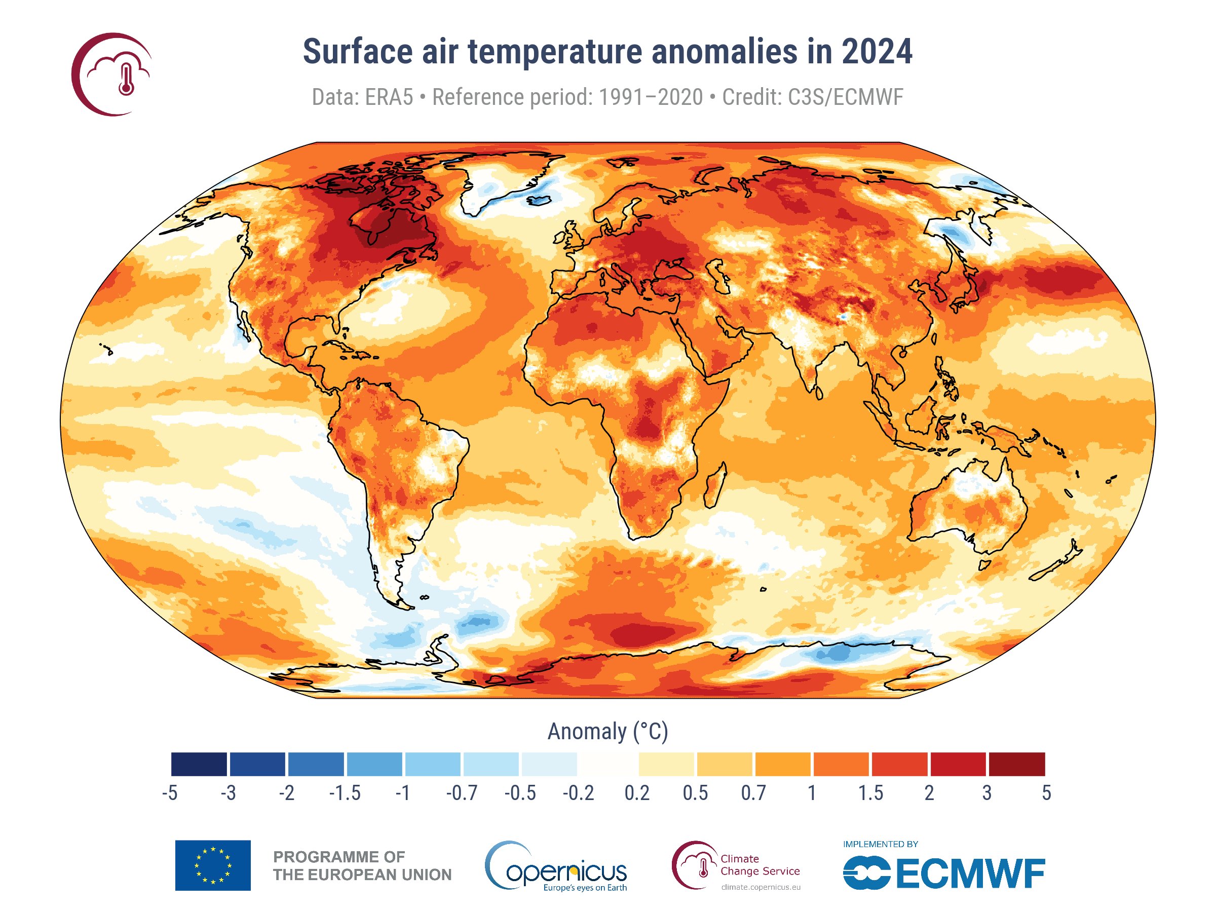 2024 yılı 1,5°C küresel ısınma eşiğini aşan ilk yıl oldu