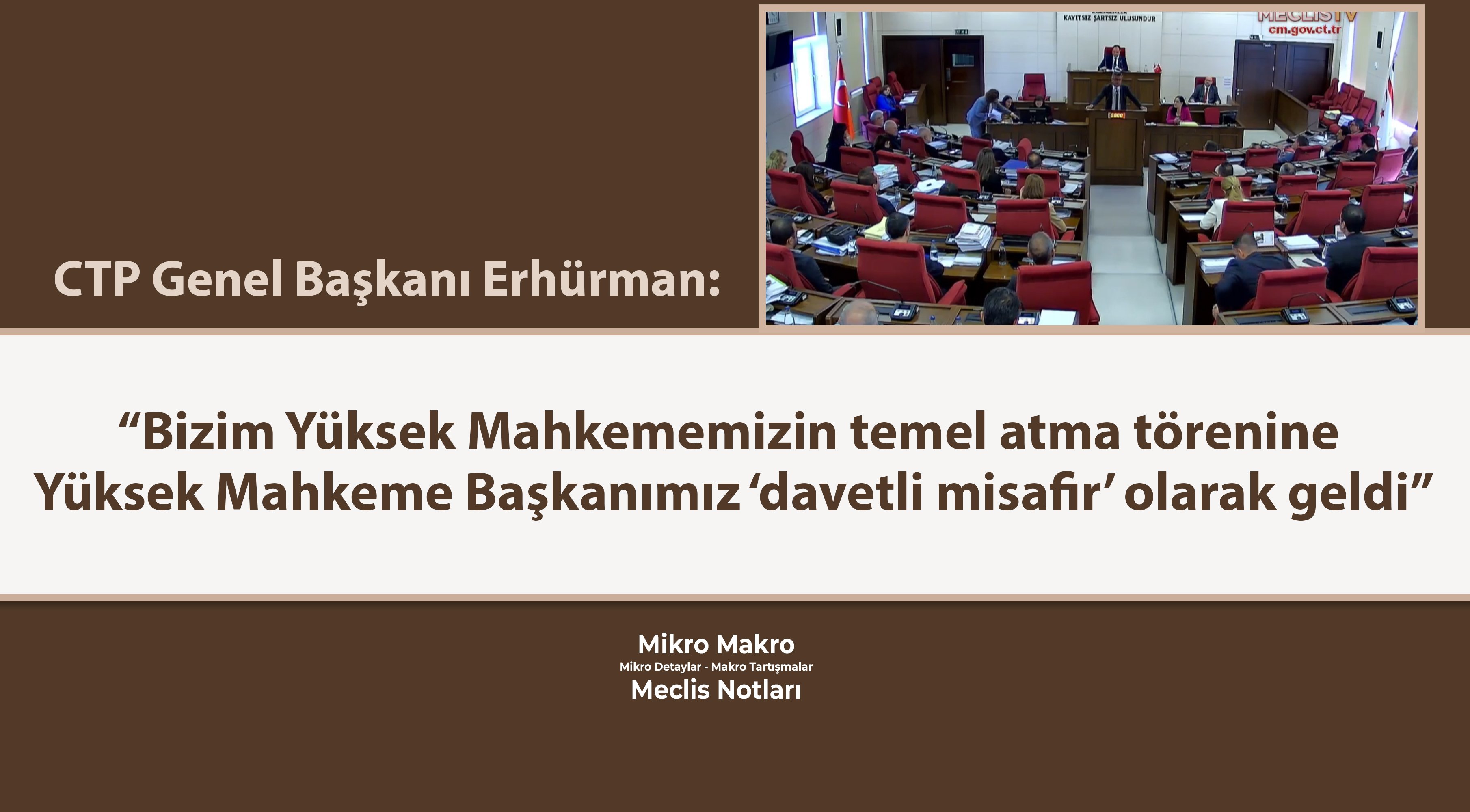 CTP Genel Başkanı Erhürman Meclis'te konuştu