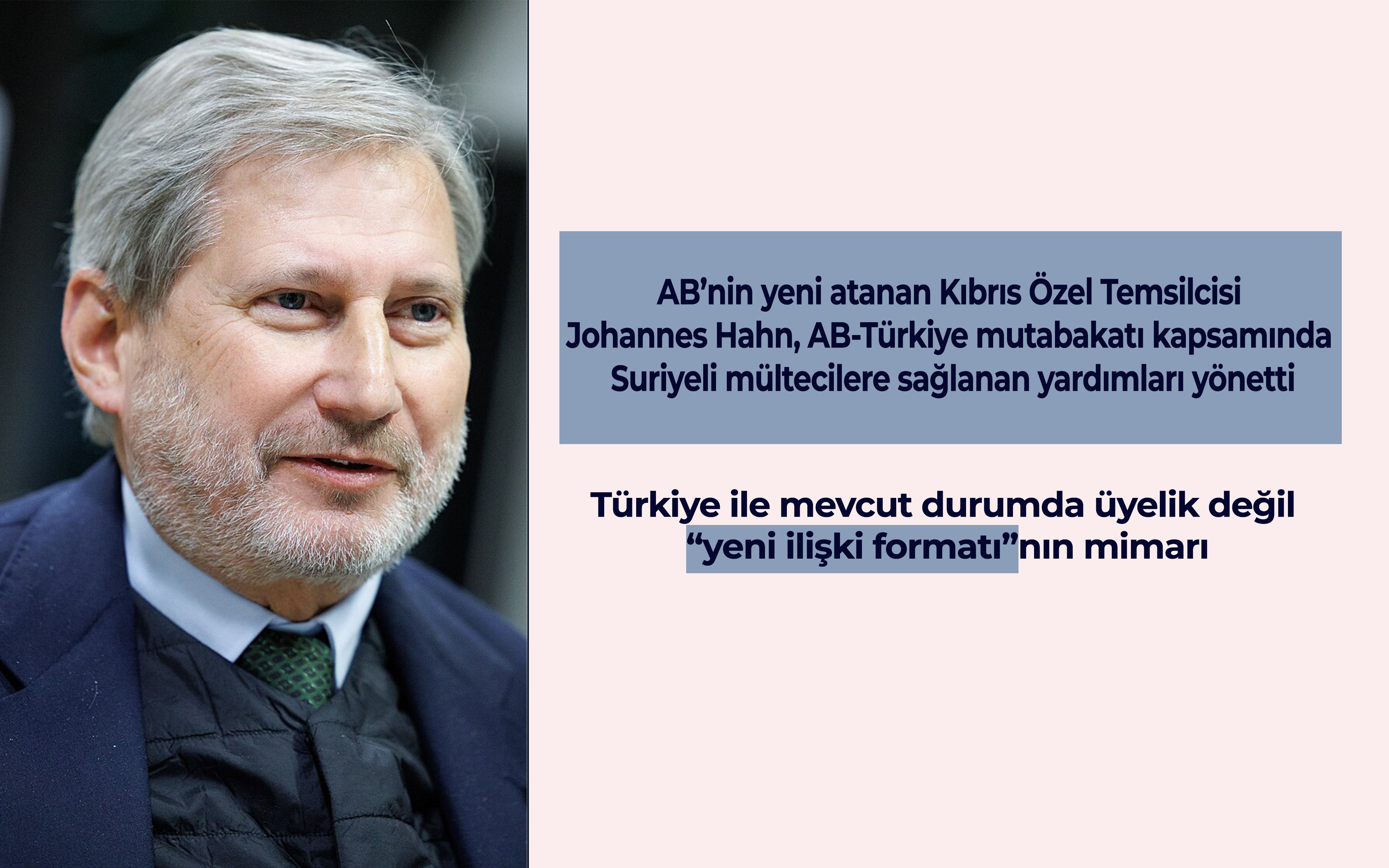 AB Kıbrıs Özel Temsilcisi Hahn, Suriyeli mülteciler için Türkiye’ye verilen yardımları yönetmişti
