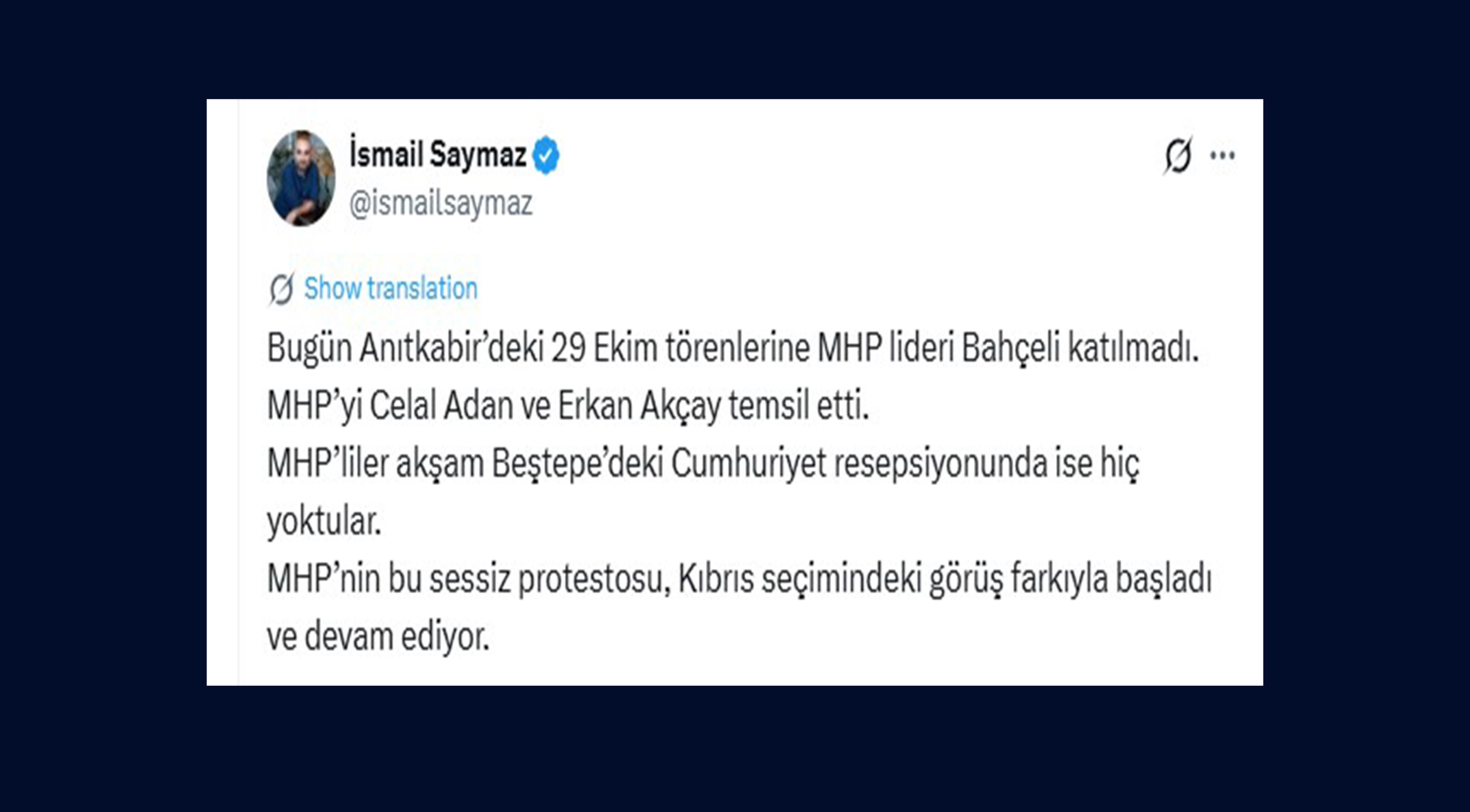 Bahçeli törenlerde ve resepsiyonda yoktu: Cumhur İttifakı’nda KKTC krizi mi?