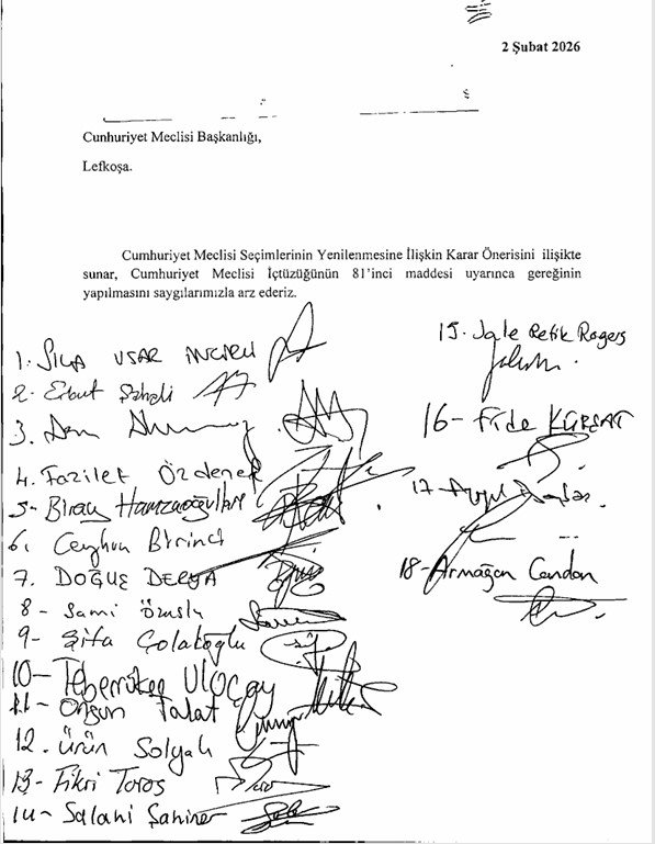 CTP, erken seçim karar önerisini Meclis Başkanlığı’na sundu