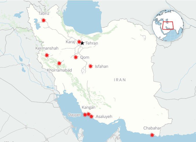 İran, Bahreyn, Kuveyt, BAE ve Katar'daki İsrail ve ABD hedeflerine saldırdı