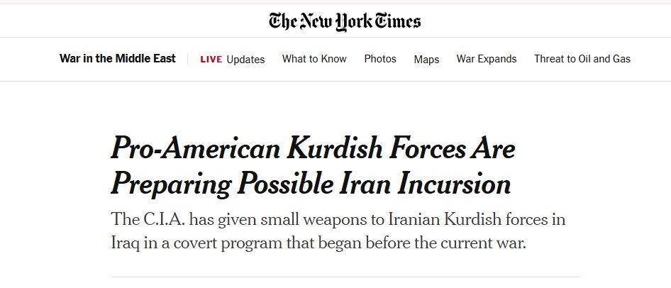 NY Times: 'Amerikan yanlısı Kürt güçleri olası bir İran müdahalesine hazırlanıyor'