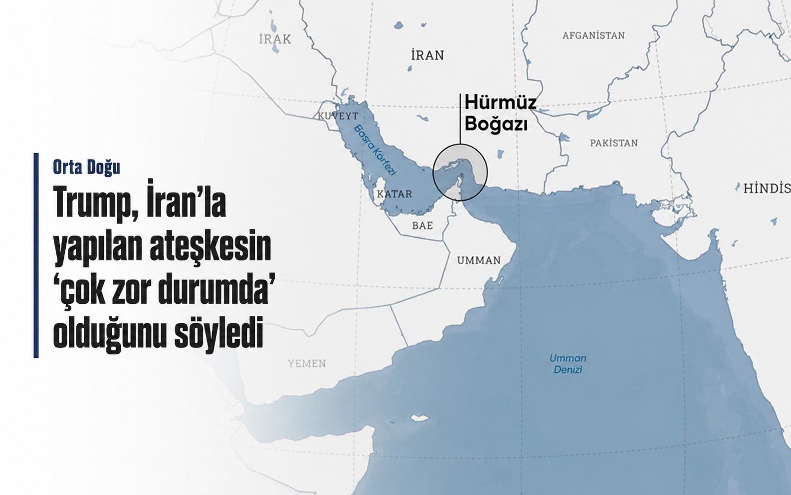 Trump, İran'la yapılan ateşkesin 'çok zor durumda' olduğunu söyledi