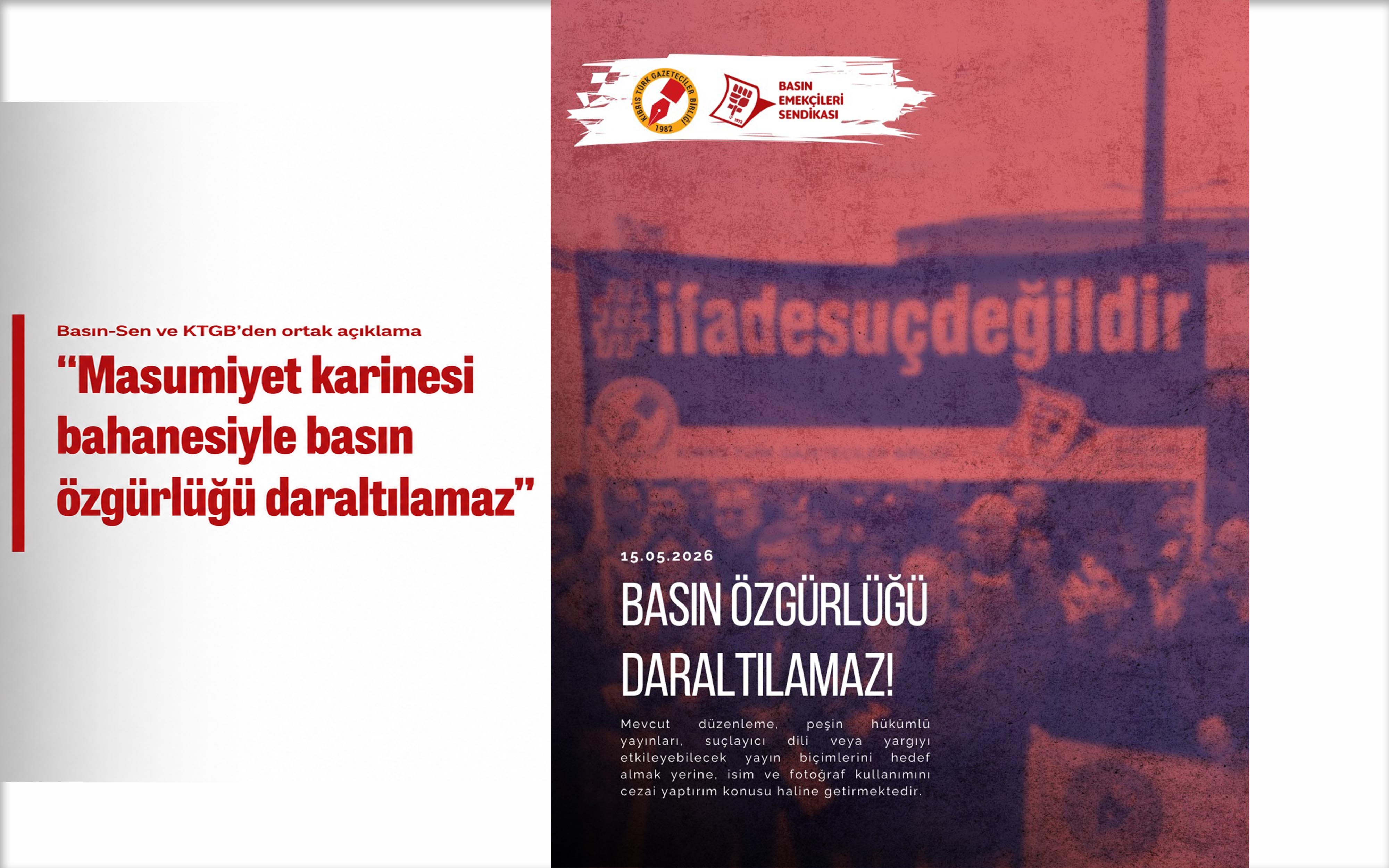 'Masumiyet karinesi bahanesiyle basın özgürlüğü daraltılamaz'