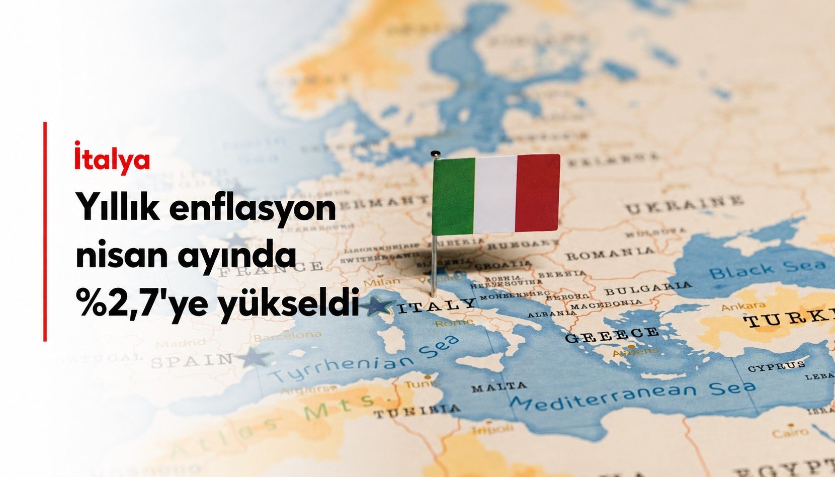 İtalya'da yıllık enflasyon nisan ayında %2,7'ye yükseldi