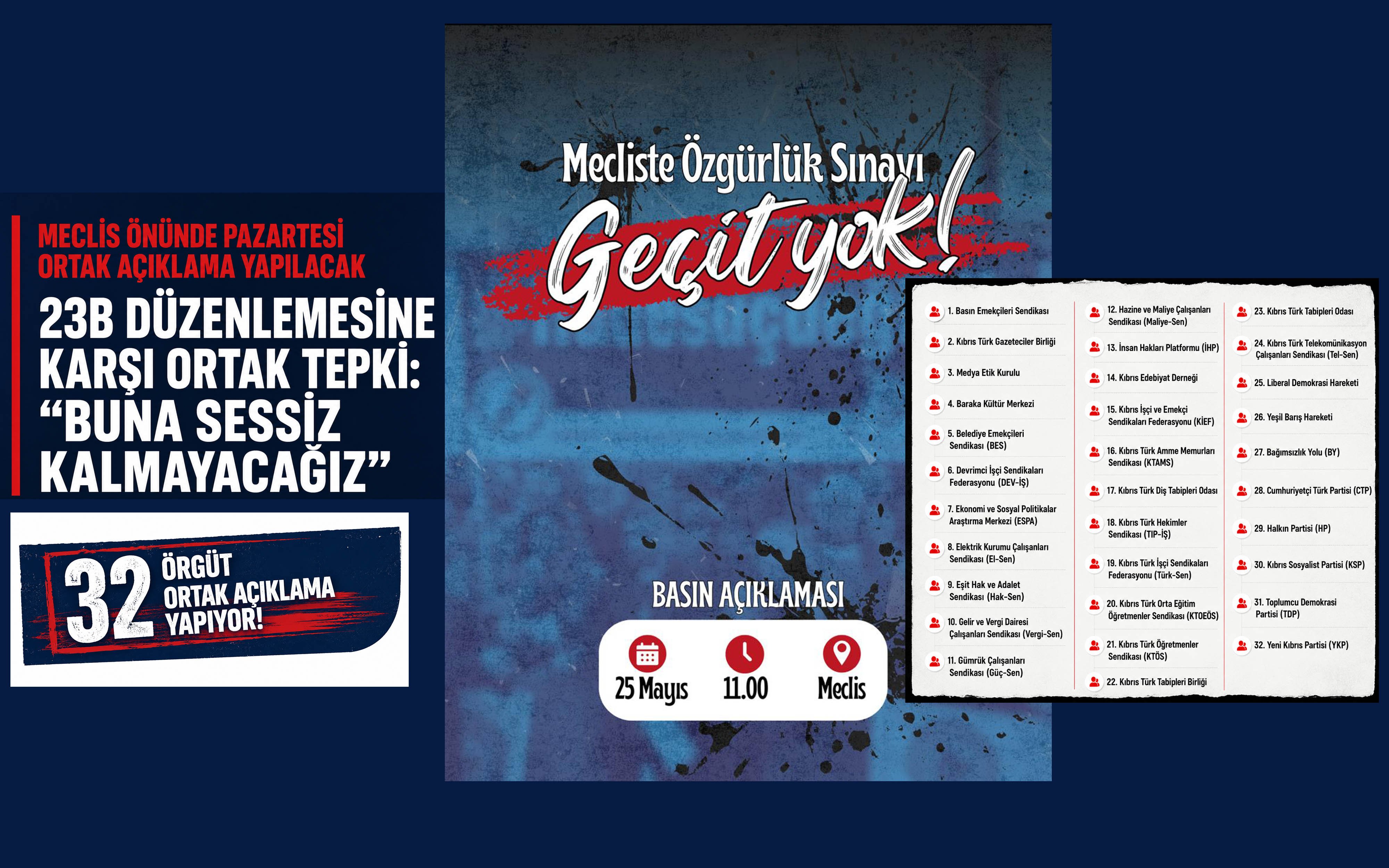 32 örgüt Meclis önünde pazartesi ortak açıklama yapacak