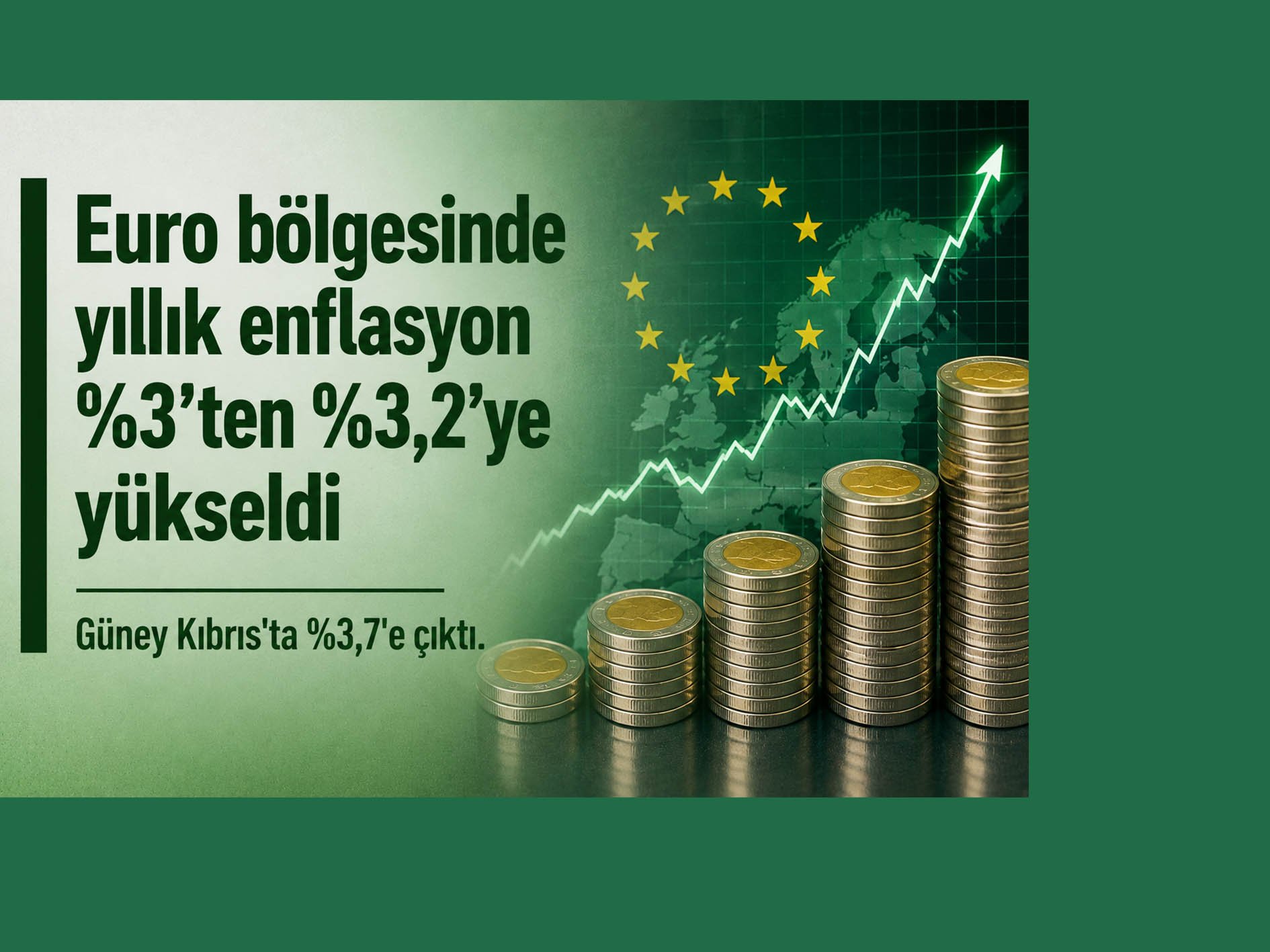 Euro bölgesinde yıllık enflasyon yüzde 3’ten yüzde 3,2'ye yükseldi