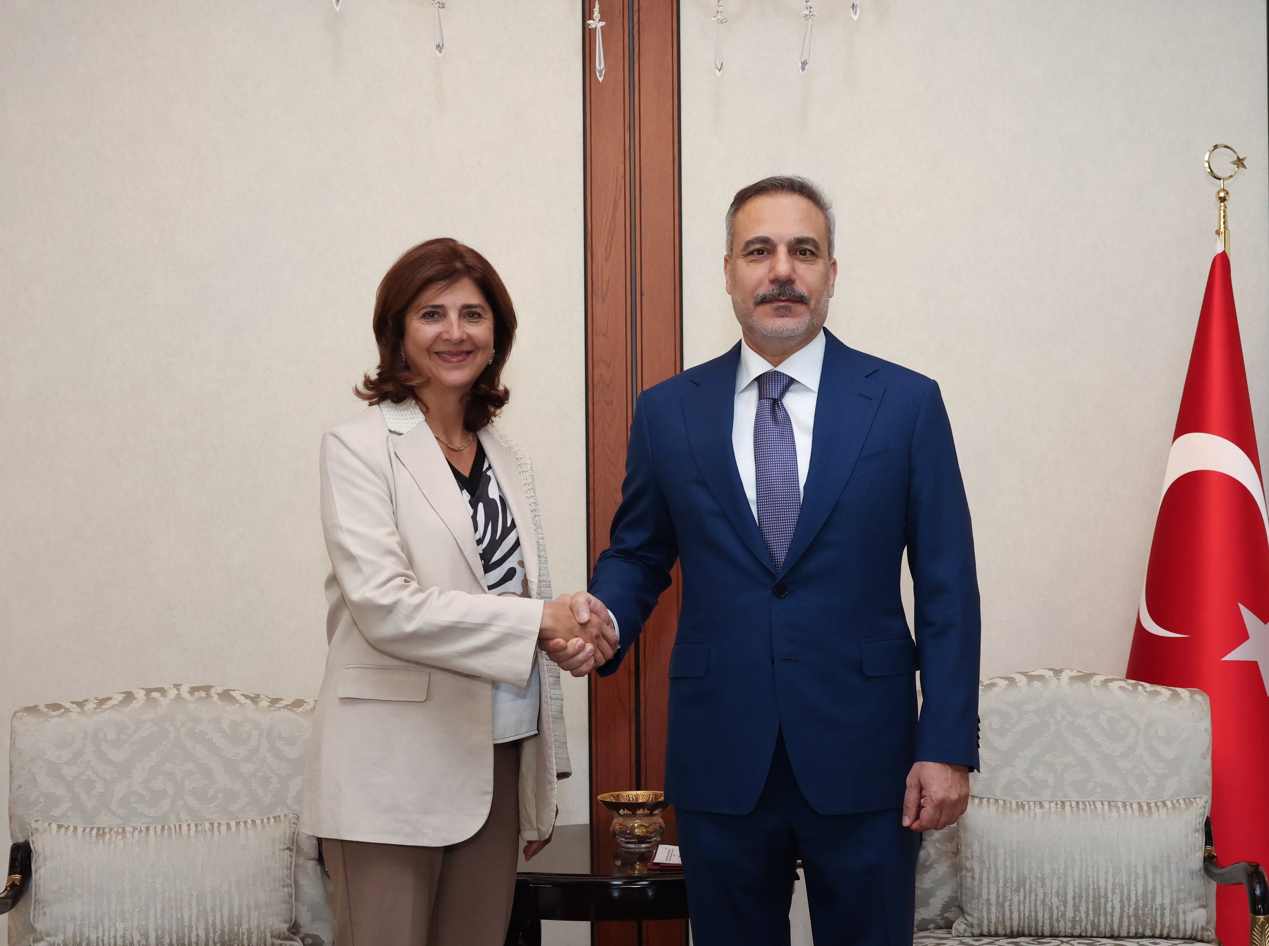 Bakan Hakan Fidan, BMGS’nin Kıbrıs Şahsi Temsilcisi Cuellar ile Ankara'da görüştü