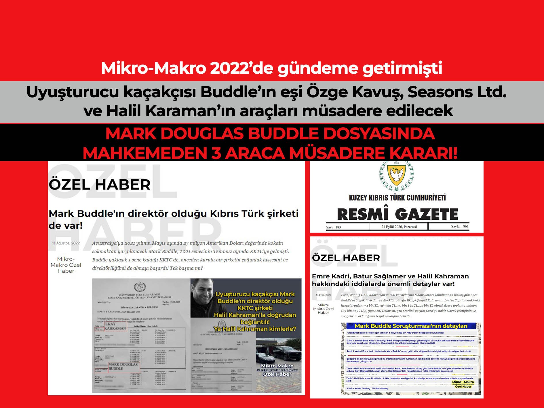 Uyuşturucu kaçakçısı Mark Douglas Buddle dosyasında KKTC’de 3 araca müsadere kararı