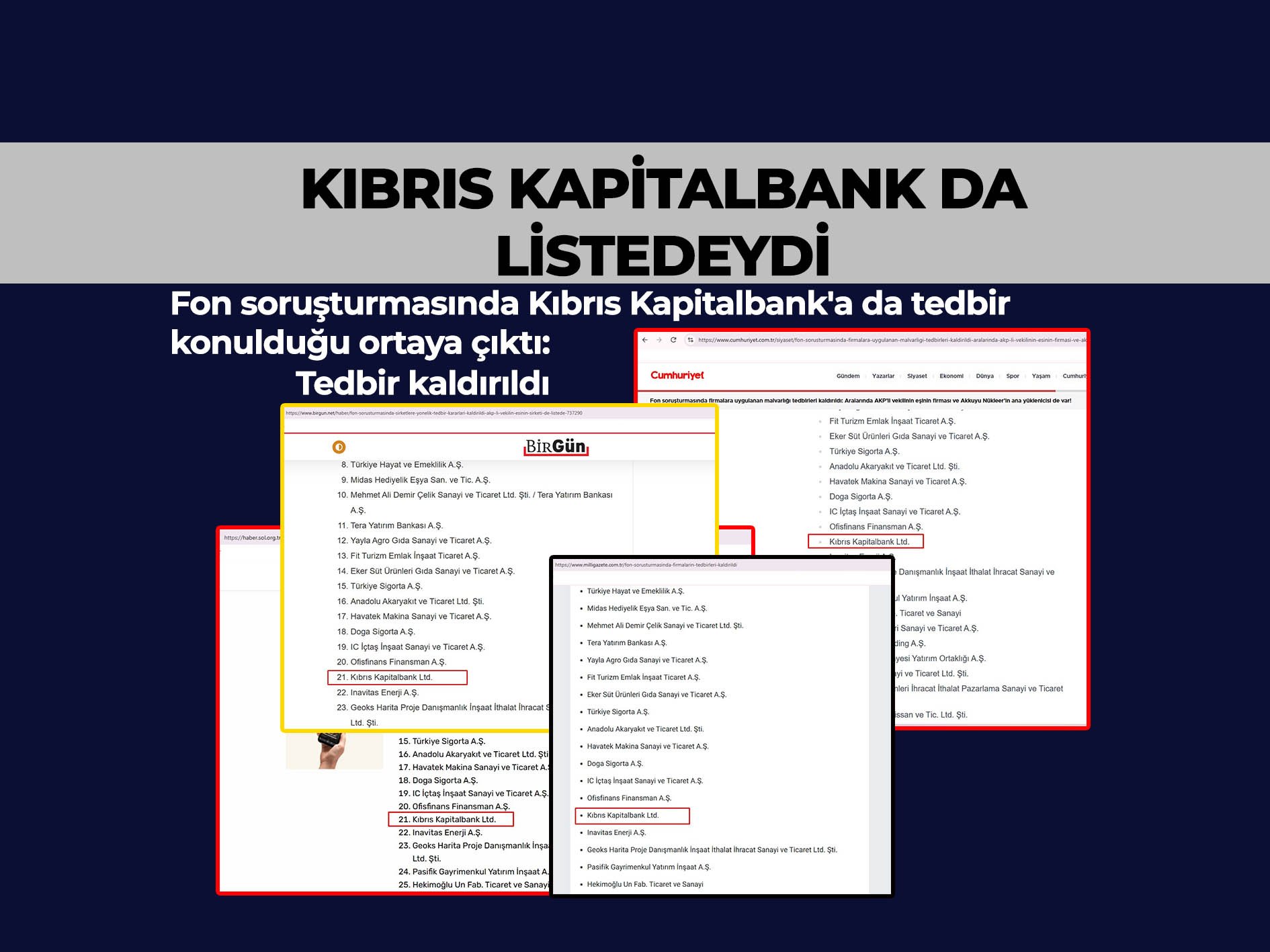 Fon soruşturmasında Kıbrıs Kapitalbank'a da tedbir konulduğu ortaya çıktı: Tedbir kaldırıldı