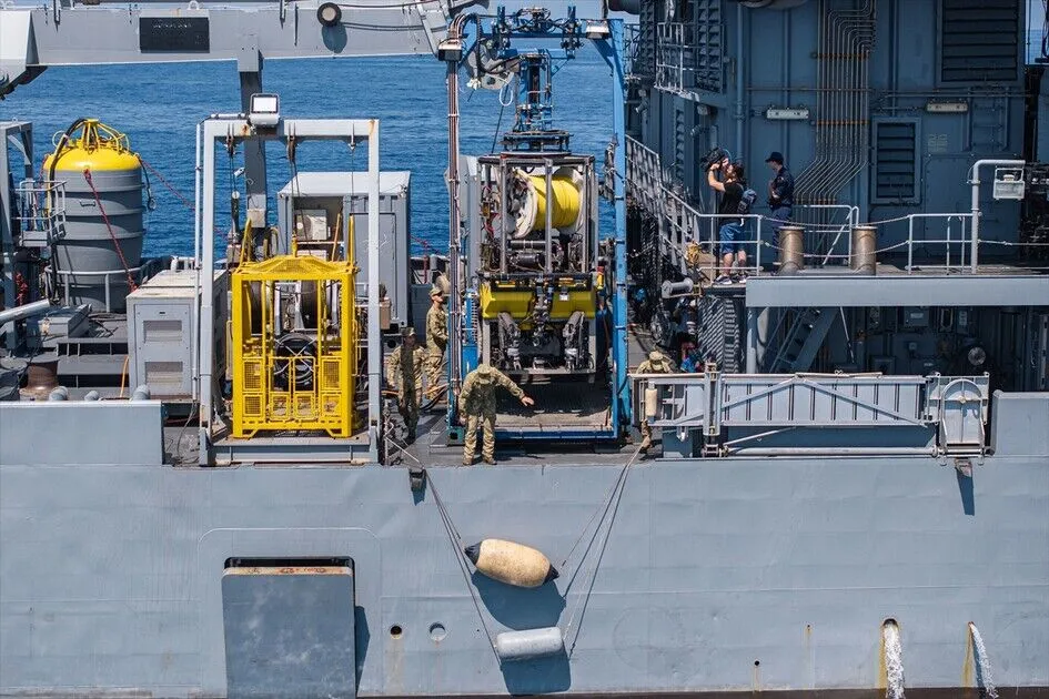 TCG Alemdar, Filo Jet enkazında 554 metre derinlikte arama yapıyor